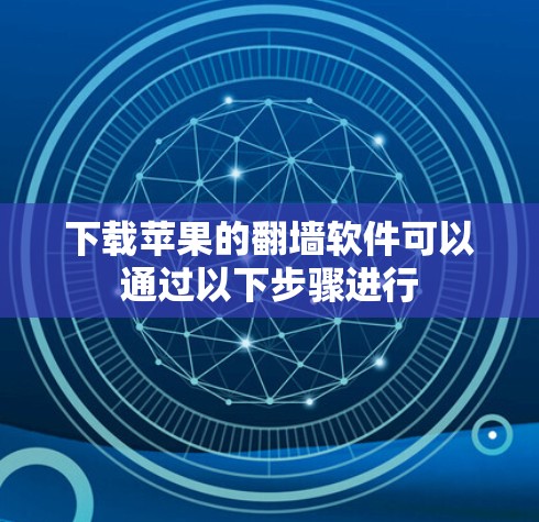 下载苹果的翻墙软件可以通过以下步骤进行