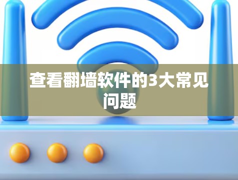 查看翻墙软件的3大常见问题